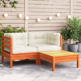 2-seater garden sofa with cushions and footrest by , Modular outdoor sofas - Ref: Foro24-838178, Price: 244,99 €, Discount: %