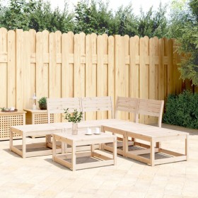 Gartensofa-Set 5-teilig aus massivem Kiefernholz von , Gartensets - Ref: Foro24-3216955, Preis: 286,99 €, Rabatt: %