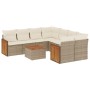 Set de sofás de jardín 9 pzas con cojines ratán sintético beige de , Conjuntos de jardín - Ref: Foro24-3259909, Precio: 768,9...