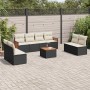 8-teiliges Gartensofa-Set und schwarze synthetische Rattankissen von , Gartensets - Ref: Foro24-3259977, Preis: 511,08 €, Rab...