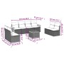 8-piece garden sofa set and black synthetic rattan cushions by , Garden sets - Ref: Foro24-3259977, Price: 498,93 €, Discount: %