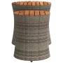 Garden side tables 2 pieces gray rattan wooden surface by , Garden tables - Ref: Foro24-366289, Price: 177,66 €, Discount: %