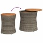 Garden side tables 2 pieces gray rattan wooden surface by , Garden tables - Ref: Foro24-366289, Price: 177,66 €, Discount: %