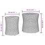 Garden side tables 2 pieces gray rattan wooden surface by , Garden tables - Ref: Foro24-366289, Price: 177,66 €, Discount: %