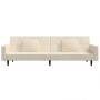 2-seater sofa bed with two cream velvet pillows by , Sofas - Ref: Foro24-375823, Price: 251,99 €, Discount: %