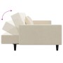 Sofá cama de 2 plazas con dos almohadas terciopelo color crema de , Sofás - Ref: Foro24-375823, Precio: 251,29 €, Descuento: %