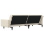 Sofá cama de 2 plazas con dos almohadas terciopelo color crema de , Sofás - Ref: Foro24-375823, Precio: 251,29 €, Descuento: %