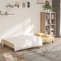 Sofá cama de 2 plazas con dos almohadas terciopelo color crema de , Sofás - Ref: Foro24-375814, Precio: 223,80 €, Descuento: %