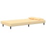 Sofá cama de 2 plazas con dos almohadas terciopelo color crema de , Sofás - Ref: Foro24-375814, Precio: 223,80 €, Descuento: %