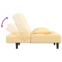 Sofá cama de 2 plazas con dos almohadas terciopelo color crema de , Sofás - Ref: Foro24-375814, Precio: 223,80 €, Descuento: %