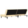 Sofá cama de 2 plazas con dos almohadas terciopelo color crema de , Sofás - Ref: Foro24-375814, Precio: 223,80 €, Descuento: %