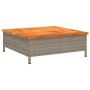 Mesa de jardín ratán y madera de acacia gris 70x70x25 cm de , Mesas de jardín - Ref: Foro24-3281630, Precio: 77,54 €, Descuen...