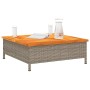 Mesa de jardín ratán y madera de acacia gris 70x70x25 cm de , Mesas de jardín - Ref: Foro24-3281630, Precio: 77,54 €, Descuen...