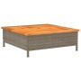 Mesa de jardín ratán y madera de acacia gris 70x70x25 cm de , Mesas de jardín - Ref: Foro24-3281630, Precio: 77,54 €, Descuen...