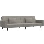 Sofá cama de 2 plazas con dos almohadas terciopelo gris claro de , Sofás - Ref: Foro24-375816, Precio: 287,86 €, Descuento: %