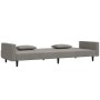 Sofá cama de 2 plazas con dos almohadas terciopelo gris claro de , Sofás - Ref: Foro24-375816, Precio: 287,86 €, Descuento: %