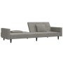 Sofá cama de 2 plazas con dos almohadas terciopelo gris claro de , Sofás - Ref: Foro24-375816, Precio: 287,86 €, Descuento: %