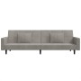 Sofá cama de 2 plazas con dos almohadas terciopelo gris claro de , Sofás - Ref: Foro24-375816, Precio: 287,86 €, Descuento: %