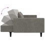 Sofá cama de 2 plazas con dos almohadas terciopelo gris claro de , Sofás - Ref: Foro24-375816, Precio: 287,86 €, Descuento: %