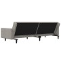 Sofá cama de 2 plazas con dos almohadas terciopelo gris claro de , Sofás - Ref: Foro24-375816, Precio: 287,86 €, Descuento: %