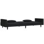 Sofá cama de 2 plazas con dos almohadas terciopelo negro de , Sofás - Ref: Foro24-375821, Precio: 287,69 €, Descuento: %