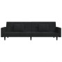 Sofá cama de 2 plazas con dos almohadas terciopelo negro de , Sofás - Ref: Foro24-375821, Precio: 287,69 €, Descuento: %