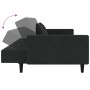 Sofá cama de 2 plazas con dos almohadas terciopelo negro de , Sofás - Ref: Foro24-375821, Precio: 287,69 €, Descuento: %