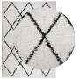 Modern long pile rug PAMPLONA cream and black 140x200cm by , Rugs - Ref: Foro24-375367, Price: 62,81 €, Discount: %