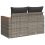 Garden sofa with cushions 2 seater gray synthetic rattan by , Outdoor sofas - Ref: Foro24-366144, Price: 158,52 €, Discount: %