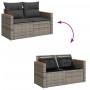 Garden sofa with cushions 2 seater gray synthetic rattan by , Outdoor sofas - Ref: Foro24-366144, Price: 158,52 €, Discount: %