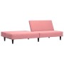 Pink velvet 2-seater sofa bed by , Sofas - Ref: Foro24-375930, Price: 213,15 €, Discount: %