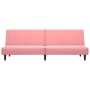 Pink velvet 2-seater sofa bed by , Sofas - Ref: Foro24-375930, Price: 213,15 €, Discount: %