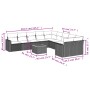 11-teiliges Gartensofa-Set und schwarze synthetische Rattankissen von , Modulare Sofas für den Außenbereich - Ref: Foro24-322...