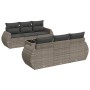 7-teiliges Gartensofa-Set mit grauen PE-Rattan-Kissen von , Gartensets - Ref: Foro24-3253447, Preis: 552,99 €, Rabatt: %