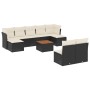 Set de sofás de jardín 10 pzas cojines ratán sintético negro de , Conjuntos de jardín - Ref: Foro24-3223858, Precio: 545,14 €...