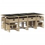 Set comedor de jardín con cojines 13 pzas ratán sintético beige de , Conjuntos de jardín - Ref: Foro24-3211344, Precio: 721,4...