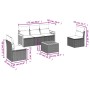 6-teiliges Gartensofa-Set und schwarze synthetische Rattankissen von , Gartensets - Ref: Foro24-3259935, Preis: 360,79 €, Rab...