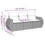 Gartensofa-Set mit beigen Kissen, 3-teilig, PE-Rattan von , Gartensets - Ref: Foro24-3253395, Preis: 268,37 €, Rabatt: %