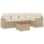 Garden sofa set with cushions 6 pieces beige synthetic rattan by , Garden sets - Ref: Foro24-3224112, Price: 512,80 €, Discou...