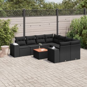 8-teiliges Gartensofa-Set und schwarze synthetische Rattankissen von , Gartensets - Ref: Foro24-3225369, Preis: 581,96 €, Rab...