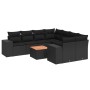 8-teiliges Gartensofa-Set und schwarze synthetische Rattankissen von , Gartensets - Ref: Foro24-3225369, Preis: 611,92 €, Rab...