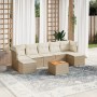 Gartensofa-Set mit beigen Kissen 8 Stück PE-Rattan von , Gartensets - Ref: Foro24-3223776, Preis: 576,99 €, Rabatt: %