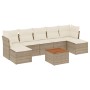 Gartensofa-Set mit beigen Kissen 8 Stück PE-Rattan von , Gartensets - Ref: Foro24-3223776, Preis: 576,99 €, Rabatt: %