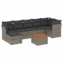 8-piece garden sofa set and gray synthetic rattan cushions by , Garden sets - Ref: Foro24-3223757, Price: 477,65 €, Discount: %