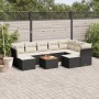 Gartensofa-Set 10-teilig mit schwarzen synthetischen Rattankissen von , Gartensets - Ref: Foro24-3223963, Preis: 571,07 €, Ra...