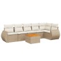 7-teiliges Gartensofa-Set und beige synthetische Rattankissen von , Gartensets - Ref: Foro24-3257346, Preis: 533,65 €, Rabatt: %