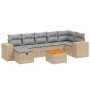 Gartensofa-Set mit beigem Kissenmix, 8-teilig aus PE-Rattan von , Gartensets - Ref: Foro24-3265182, Preis: 561,33 €, Rabatt: %