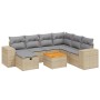 Gartensofa-Set mit beigem Kissenmix, 8-teilig aus PE-Rattan von , Gartensets - Ref: Foro24-3265189, Preis: 561,33 €, Rabatt: %