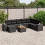 8-piece garden sofa set and black synthetic rattan cushions by , Garden sets - Ref: Foro24-3265206, Price: 578,05 €, Discount: %