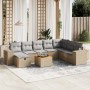 Garden sofa set with beige cushions mix 9 pieces PE rattan by , Garden sets - Ref: Foro24-3265210, Price: 616,94 €, Discount: %